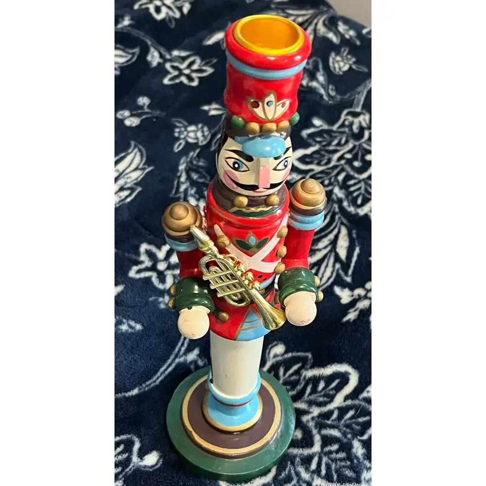 Kurt S Adler 11.5” Wooden Candle Stick Nutcracker